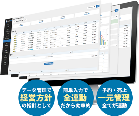 予約から売上まで一元管理